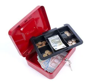 Kasa fiskalna 15,2x11,5x8 cm, DUNUBE, czerwona